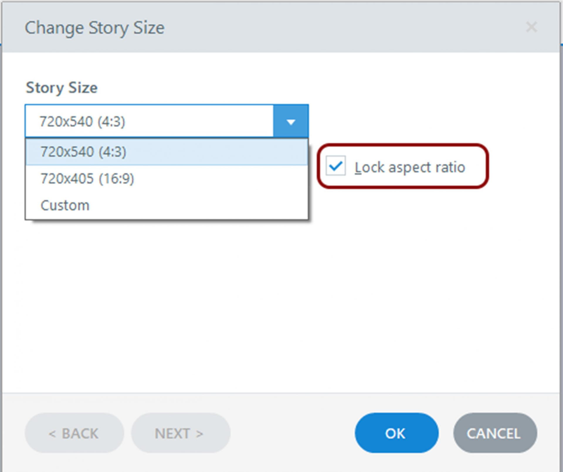 Story Size Selector - Articulate Storyline